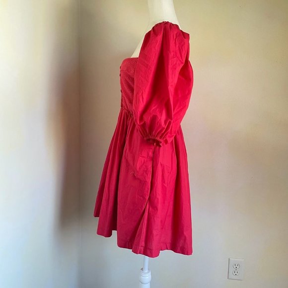 Anthropologie Maeve Sweetheart Mini Dress Red Size L - Picture 8 of 11